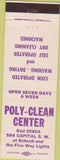 Matchbook Cover - Poly Clean Center NO TOWN