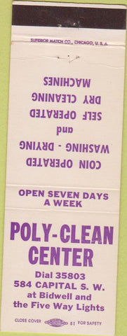 Matchbook Cover - Poly Clean Center NO TOWN