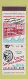 Matchbook Cover - Abraham Lincoln Savings Cleveland OH