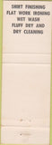 Matchbook Cover - Shrontz's Laundromat Homer MI girlie
