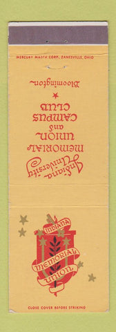 Matchbook Cover - University of Indiana Bloomington IN Campus Club Hoosiers