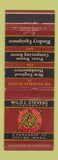 Matchbook Cover - Wild Stevens Printers Rollers Boston MA