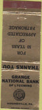 Matchbook Cover - Grange National Bank Hughesville Pa