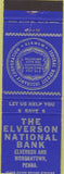 Matchbook Cover - Elverson National Bank Morgantown PA