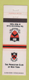 Matchbook Cover - Princeton Club of New York City