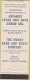 Matchbook Cover - Muncy Bank Trust Muncy PA