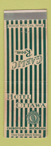 Matchbook Cover - Hotel Ottawa Cheboygan MI WEAR