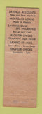 Matchbook Cover - Franklin Savings Bank Boston MA Benjamin