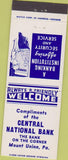 Matchbook Cover - Central National Bank Mount Union Pa
