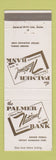 Matchbook Cover - Palmer National Bank MA