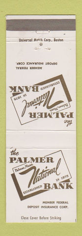 Matchbook Cover - Palmer National Bank MA