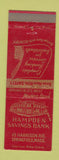 Matchbook Cover - Hampden Savings Bank Springfield MA