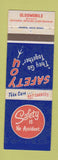 Matchbook Cover - Oldsmobile GM Safety baseball