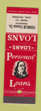 Matchbook Cover - Benjamin Franklin Finance Alma MI