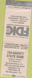 Matchbook Cover - Tri County State Bank Northampton PA