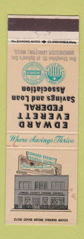 Matchbook Cover - Edward Everett Federal Savings Dorchester Boston MA WEAR