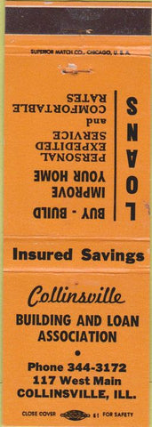 Matchbook Cover - Collinsville Building Loan Collinsville IL