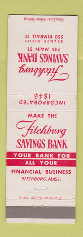 Matchbook Cover - Fitchburg Savings Bank MA