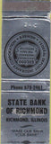 Matchbook Cover - State Ban of Richmond IL WEAR