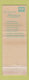 Matchbook Cover - Frigidaire Refrigerators Louis Gurney East Freetown MA