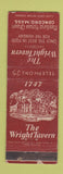 Matchbook Cover - Wright Tavern Concord MA low phone # WORN