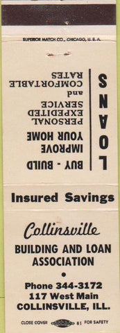 Matchbook Cover - Collinsville Building Loan Collinsville IL