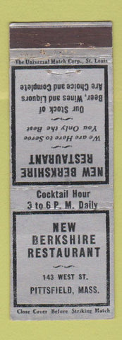 Matchbook Cover - New Berkshire Restaurant Pittsfield MA
