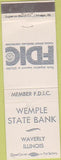 Matchbook Cover - Wemple State Bank Waverly IL