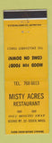 Matchbook Cover - Misty Acres Restaurant Essex MA WORN