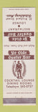 Matchbook Cover - Ye Olde Oyster Bar Fitchburg MA