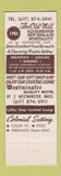 Matchbook Cover - Ye Olde Oyster Bar Fitchburg MA