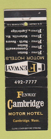 Matchbook Cover - Fenway Cambridge Motor Hotel Cambridge MA