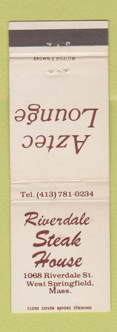 Matchbook Cover - Riverdale Steak House West Springfield MA