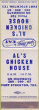 Matchbook Cover - Al's Chicken House Fort Stockton TX