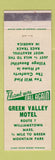 Matchbook Cover - Green Valley Motel Williamstown MA