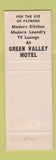Matchbook Cover - Green Valley Motel Williamstown MA