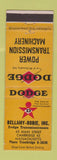 Matchbook Cover - Dodge Transmissions Bellamy Robie Cambridge MA