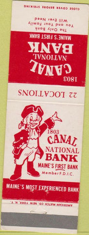 Matchbook Cover - Canal National Bank ME
