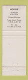 Matchbook Cover - Ellie's Arabic Food Lawrence MA WEAR