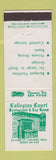 Matchbook Cover - Collegian Court Restaurant Chicopee MA