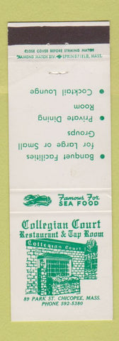 Matchbook Cover - Collegian Court Restaurant Chicopee MA