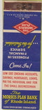 Matchbook Cover - Morris Plan Bank Rhode Island RI