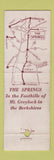 Matchbook Cover - The Springs Restaurant New Ashford MA WEAR