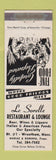 Matchbook Cover - Le Sorelle Restaurant Wrentham MA WEAR