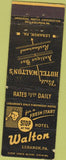 Matchbook Cover - Hotel Walton Lebanon Pa