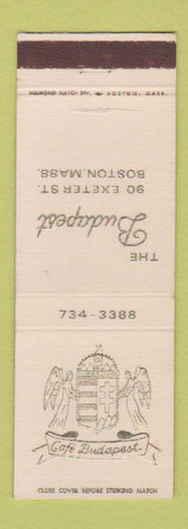Matchbook Cover - Budapest Hungarian Restaurant Boston MA