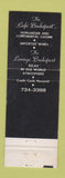 Matchbook Cover - Budapest Hungarian Restaurant Boston MA