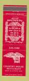 Matchbook Cover - Country House Restaurant Scituate MA