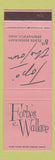 Matchbook Cover - Forbes and Wallace Springfield MA restaurant