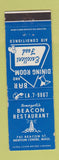 Matchbook Cover - Bonazoli's Beacon Restaurant Newton Centre MA WEAR